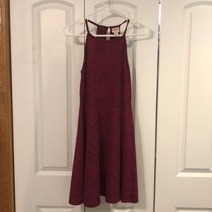 Maroon Zigzag Dress